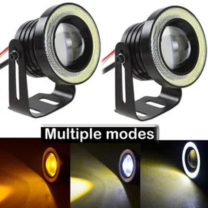 3.5" 89MM Multimode LED Fog Light Projector Driving Lamp COB Angel Eye Halo NEW - Picture 1 of 7