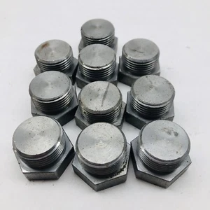 QTY-10-US 3/4" NPT HEX HEAD PLUG CAP STEEL THREADED PLUG - Picture 1 of 6
