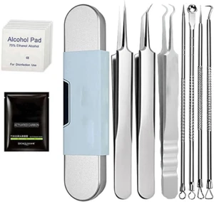 Edelstahl Extraktion Kit Pro Mitesser Whitehead Entferner für Gesicht - Bild 1 von 8