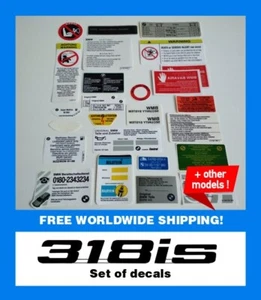 Juego de calcomanías para BMW E36 pegatinas serie 3 descapotable 318i 320i 323i 328i ¡Todas las opciones! - Imagen 1 de 11