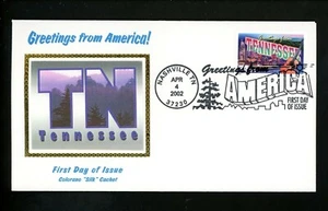 US FDC 2002 Greetings from America #3602 Tennessee TN Colorano Large Letter - Picture 1 of 1