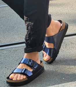 Birkenstock Papillio Arizona PAP Flex Platform Steel Dark Blue Damen - Bild 1 von 8