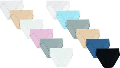 Hanes女式高帮吸湿排汗棉质内衣12件套 — 第 1/4 张图片