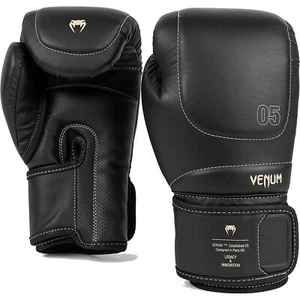 Venum Impact EVO Hook and Loop Boxing Training Gloves - Black/Beige - Picture 1 of 3