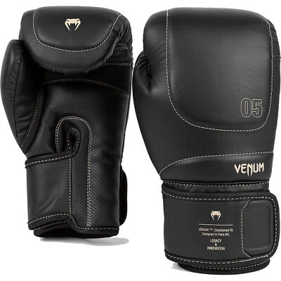 Guantes de entrenamiento de boxeo Venum Impact EVO gancho y bucle - negros/beige Foto 1 de 3