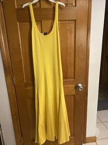 Nuevo con etiquetas-Polo Ralph Lauren Vestido Largo Sin Mangas Amarillo Precio de venta sugerido por el fabricante $198 Talla M - Imagen 1 de 5