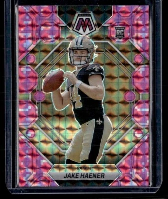 Jake Haener Panini Camo Pink Mosaic Rookie Card Refractor New Orleans Saints - Image 1 of 2