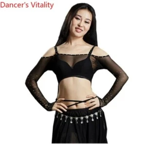 Women's Long Sleeve Top Belly Dance Accessories Based Body Belly Dance Shirt - Imagen 1 de 27