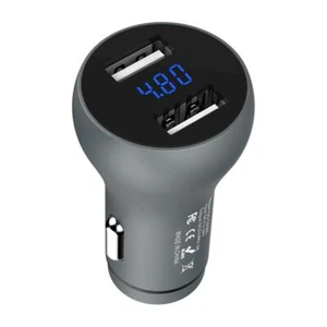 Dual USB car charger fast 24 watt 5v 4.8a mobile phones car charger USB socket c - Picture 1 of 4