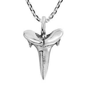 Unique Shark Tooth Sterling Silver Necklace - Picture 1 of 5
