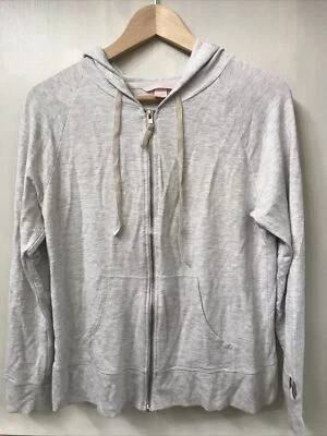 Sudadera con Capucha Victoria's Secret Cremallera Completa Estrás Bling Alas de Ángel Gris Suave Talla M Foto 1 de 4