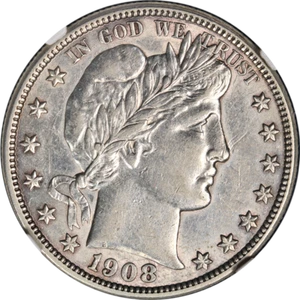 1908-S Barber Half Dollar NGC AU Details Decent Eye Appeal Nice Strike - Picture 1 of 4