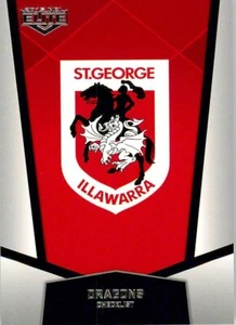 2015 ST GEORGE ILLAWARRA DRAGONS NRL Card CLUB LOGO Elite - Picture 1 of 2
