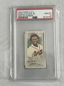 2020 ALLEN & GINTER RONALD ACUNA JR. MINI NO NUMBER /50 - PSA GEM MINT 10! POP 2 - Picture 1 of 3