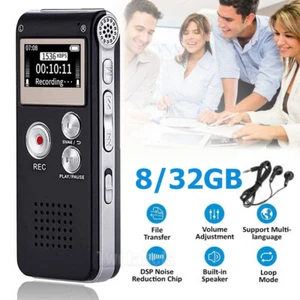 Digital Voice Recorder Dictaphone Audio Sound Recorder Mini Small Spy Lecture - Picture 1 of 15