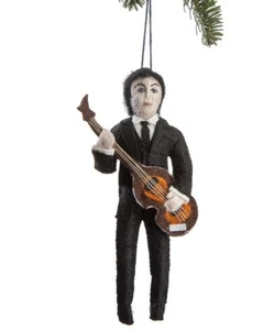 Estatuilla adorno de Paul McCartney Beatle hecha a mano lana fieltro ruta de la seda bazar - Imagen 1 de 1