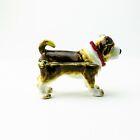 Hund Faberge Schmuckschachtel handgefertigt von Keren Kopal österreichische Kristalle