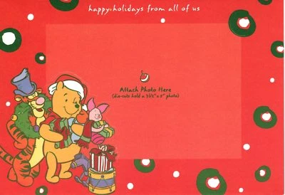 Cartões porta-foto de Natal Winnie the Pooh Piglet Tigger - Conjunto de 11 - Imagem 1 de 2