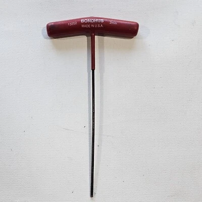 Bondhus 13252 2mm T-Handle 6" Length Hex End Allen Key Wrench ProGuard USA - Image 1 of 2