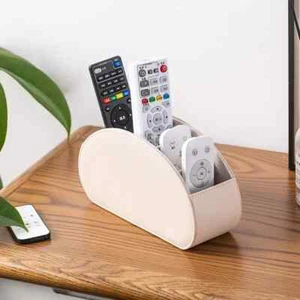 Remote Control Holder Organizer Controller Stand 5 Compartment Desk Storage Box - Picture 1 of 22