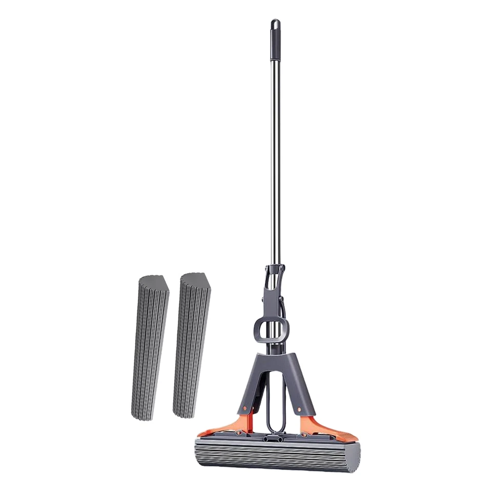 Fregona de rodillos de piso PVA esponja con mango ajustable limpieza de pisos Foto 1 de 4