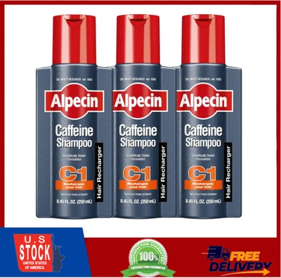 Champú con cafeína Alpecin C1 8,45 fl oz (paquete de 3) I potenciador del rendimiento capilar Foto 1 de 4