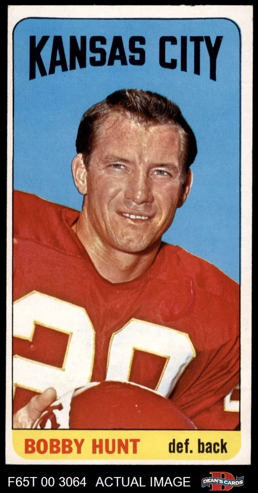 1965 Topps #104 Bobby Hunt Chiefs SHORT-PRINT Auburn 6 - EX/MT - Image 1 of 1