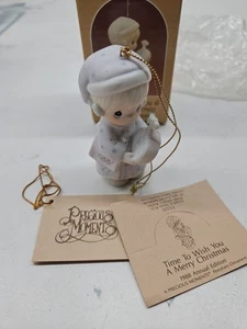 Precious Moments "Time To Wish You A Merry Christmas" Special Issue '88 Figurine - Picture 1 of 5