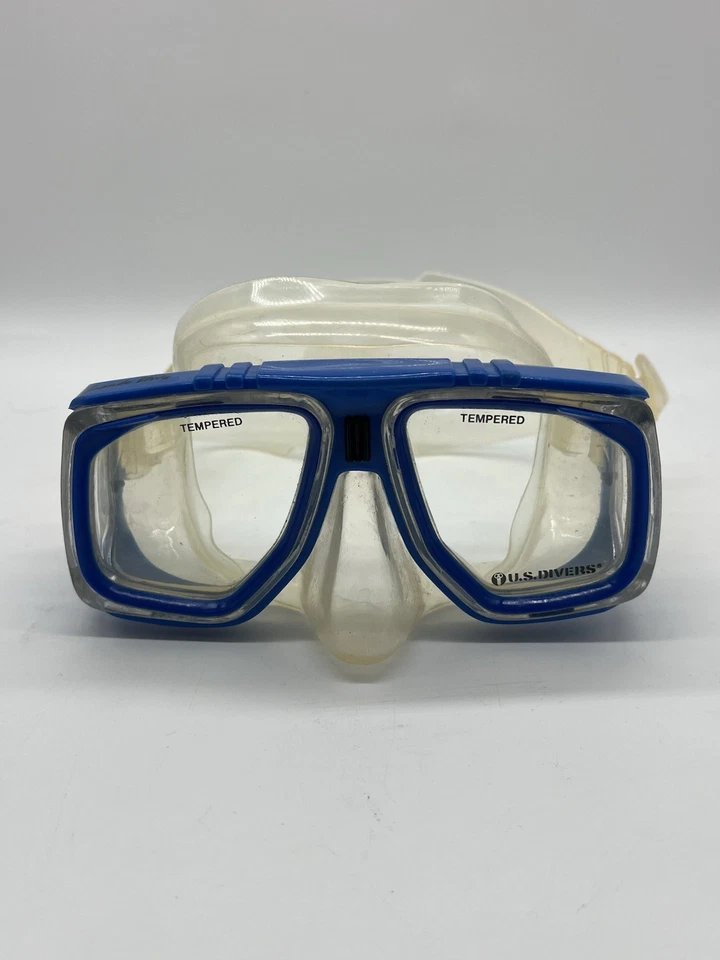US Divers Grande Vista Máscara de Buceo Snorkel Estuche de Plástico Vidrio Templado Foto 1 de 4