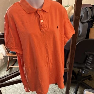 Men's American Eagle Polo Size XXL Orange Classic Fit Collared Short Sleeve - Picture 1 of 4