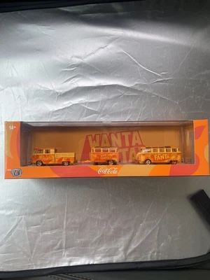 M2 Fanta 1960 VW Double Cab Truck 1960 Volkswagen 15 Window Bus Trailer *CHASE* - Image 1 of 4