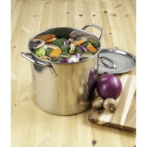 McSunley 606 acero inoxidable plata 8 qt. Olla de 9 diámetros x 11,75 pulgadas de capacidad - Imagen 1 de 1
