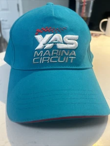 Cappellino regolabile uomo YAS Marina Circuit nero teal bianco nuovo senza etichette come nuovo vintage - Foto 1 di 23