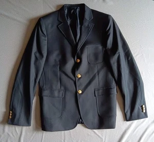 Loro Piana Brooks Brothers Navy Wool Blazer Size 20 Gold Button Jacket Boys - Picture 1 of 13