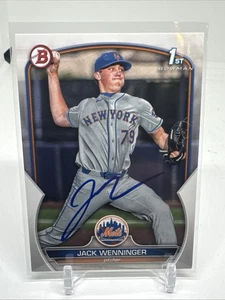 2023 1st Bowman Draft 1st Jack Wenninger #BD-88 Signed New York Mets - Bild 1 von 7