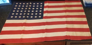 Antike authentische 48 Sterne amerikanische Flagge, 33 x 21 Zoll - Bild 1 von 3