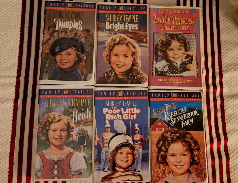 LOT OF 6 Shirley Temple Movies Vintage VHS Tapes Collector's Edit.  Foto 1 de 4