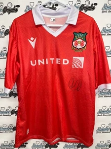 ROB MAC MCELHENNEY SIGNED AUTOGRAPHED WREXHAM AFC SOCCER JERSEY-BECKETT BAS COA - Picture 1 of 8