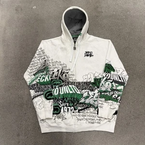 Sudadera con Capucha De Colección Y2k Ecko Unltd Graffiti Grunge Patinador Peso Pesado Cremallera Talla XL - Imagen 1 de 12