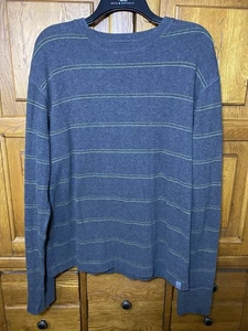 Prana Herren Pullover Bio Baumwolle mittelgrau gestreift - Bild 1 von 11