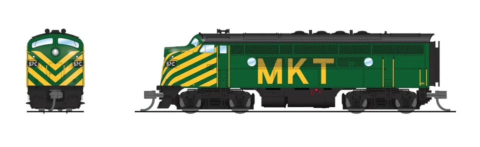 BROADWAY LTD N #9214 EMD F3A, MKT 67-C, Green & Yellow Paragon4 Sound/DC/DCC~NEW - Image 1 of 2