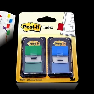 3M - Post-it® Index - Haftstreifen - Haftmarker - Z-Marker 2 x 50 im Spender - Bild 1 von 4
