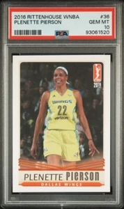 2016 Rittenhouse WNBA PSA 10 Plenette Pierson Dallas Wings Texas Tech Raiders - Picture 1 of 2