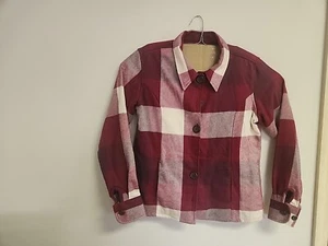 Cabelas Shacket Womens L-Flannel Plaid Check Pockets Button Front Pink Pockets - Picture 1 of 7