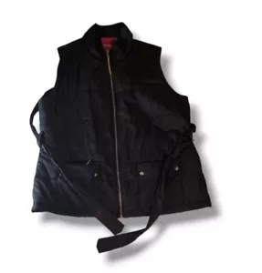 Women's MERONA Puffer Vest Womens Size Xxl Black Full Zip Pockets With Belt - Picture 1 of 8