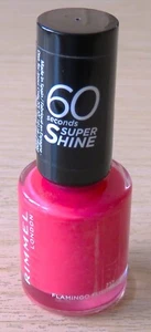 RIMMEL 60 SECONDS SUPER SHINE NAIL POLISH 717 FLAMINGO FUSHIA NEW FREE POST - Picture 1 of 2