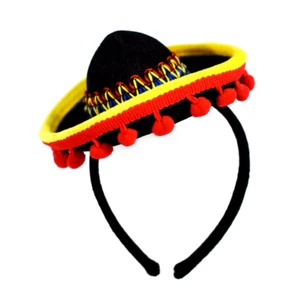 KINREX Cinco de Mayo Sombrero Headband - Mexican Fiesta Party One Size Fits All - Picture 1 of 1