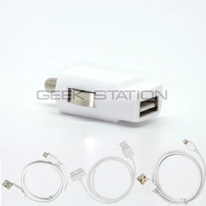 Car Charger Cable Adapter for iPad mini iPod iPhone 6 6 plus 4 4s 5 5S 5C 3gs 3g - Picture 1 of 2