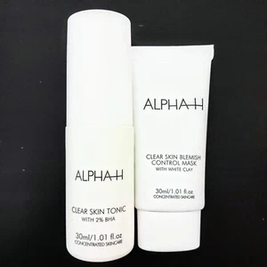 Alpha-H Clear Skin Tonic 30ml + Blemish Control Mask 30ml *New Without Box* - Picture 1 of 3
