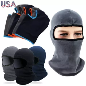 Hombres Mujeres Térmica Polar Máscara Facial Completa Snowboard Capucha Bufandas Cuello Calentador Invierno - Imagen 1 de 21